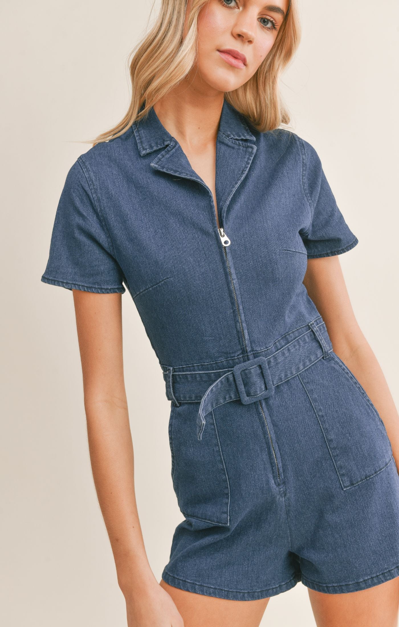 Sadie & Sage Jessica Denim Romper