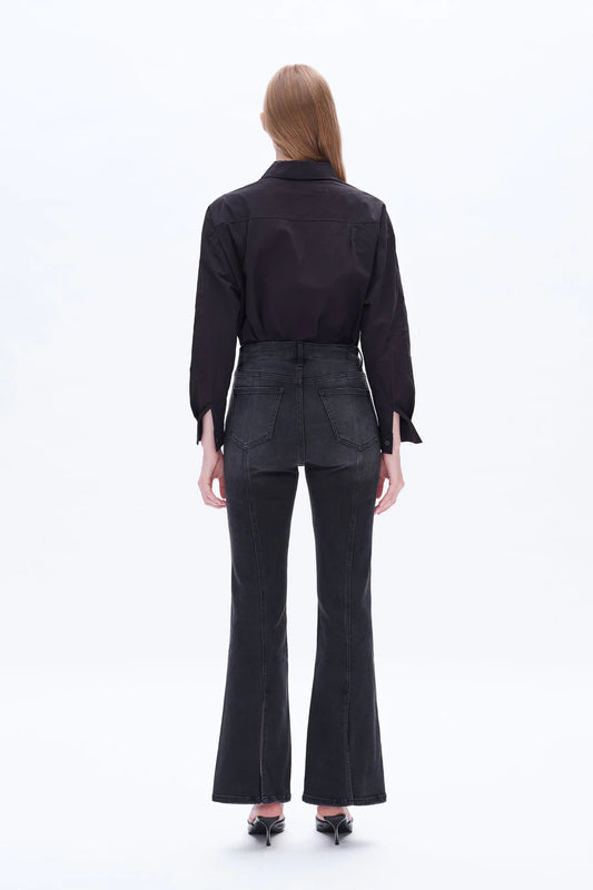 Bayeas High Rise Bootcut With Slit Jeans