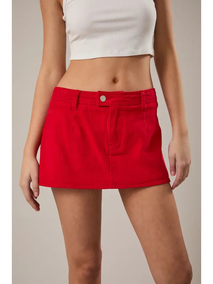 MID-RISE TWILL SKORT