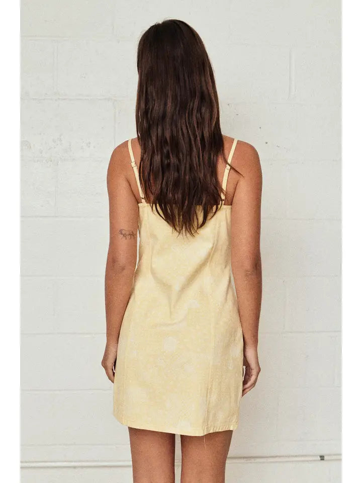 Printed Tie Front Mini Dress