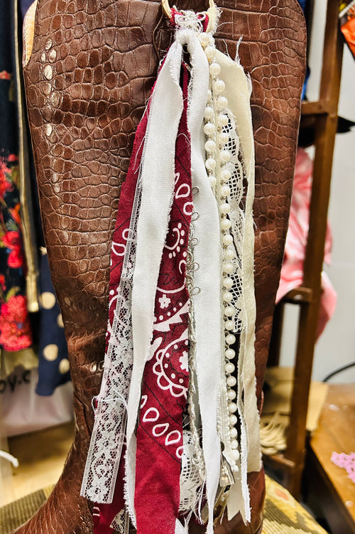 Handmade Large Boot Fabric Charms