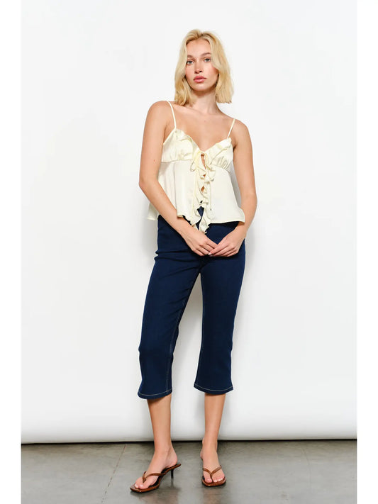 Natalie Satin Ruffle Cami