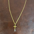 LUXE SMALL CROSS WITH PEARLS DAINTY NECKLACE