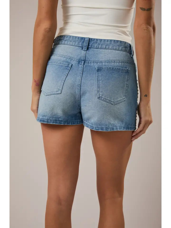 Low Rise Denim Skort