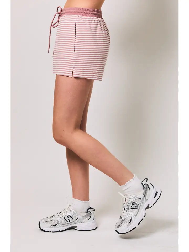 Mid Rise Stripe Shorts