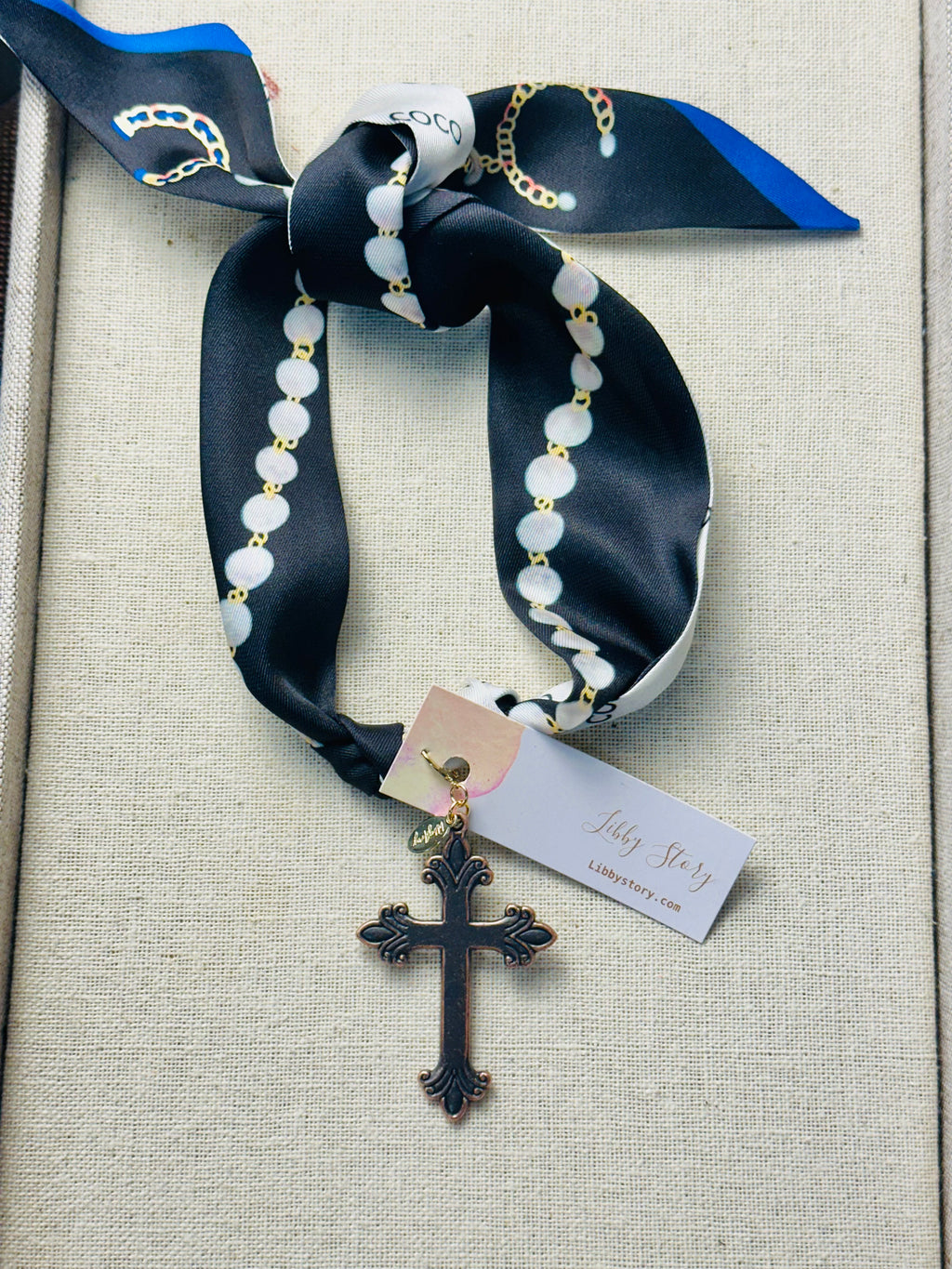 Large Copper Cross Charm