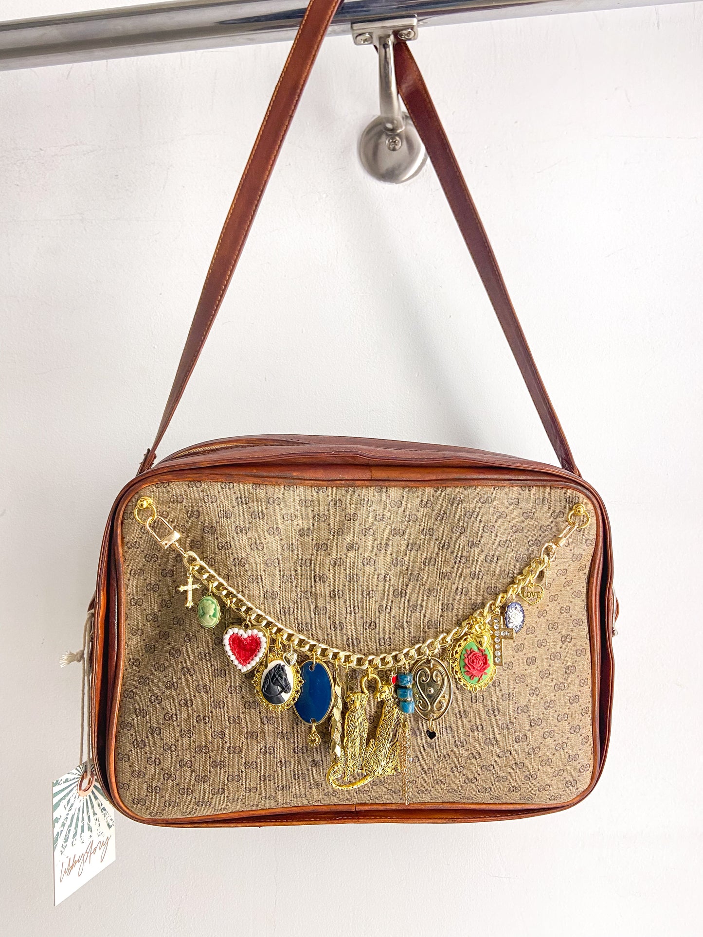 OOAK Vintage Gucci Purse w/ Leather Frame & Bag Chain