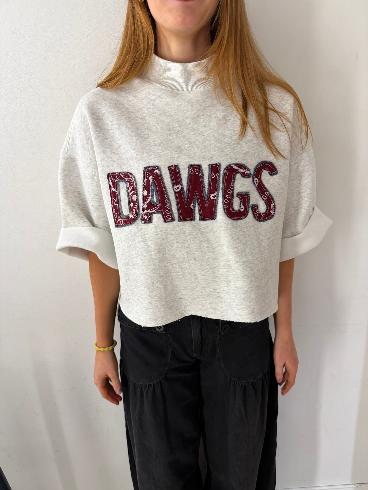 OOAK Dawgs Bandana Cropped Sweatshirt