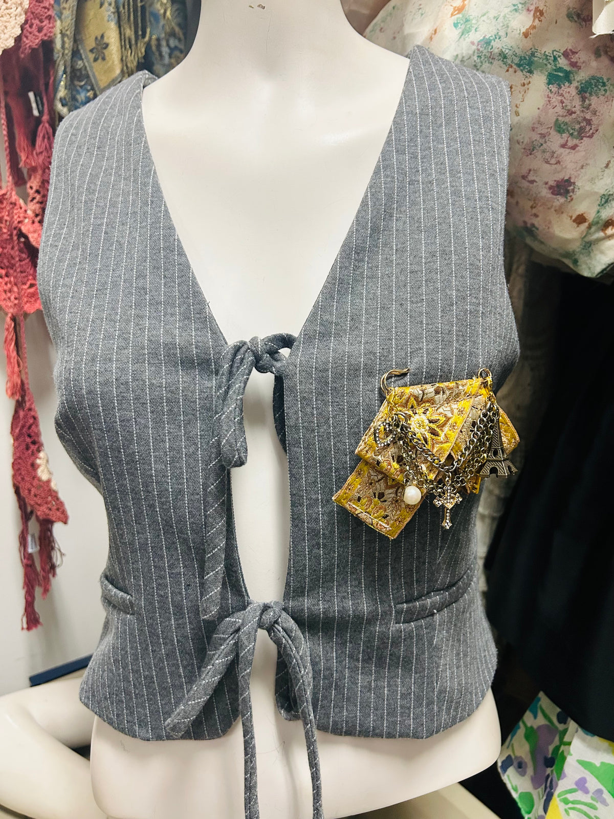 OOAK Sage the Label Broach Vest