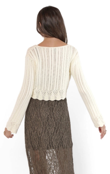 Chamomile Front Tie Cardigan