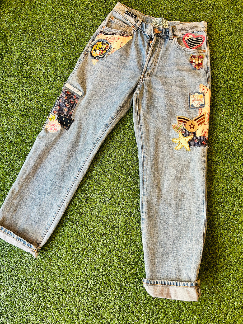 OOAK Vintage Daydreamer Patchwork Jeans