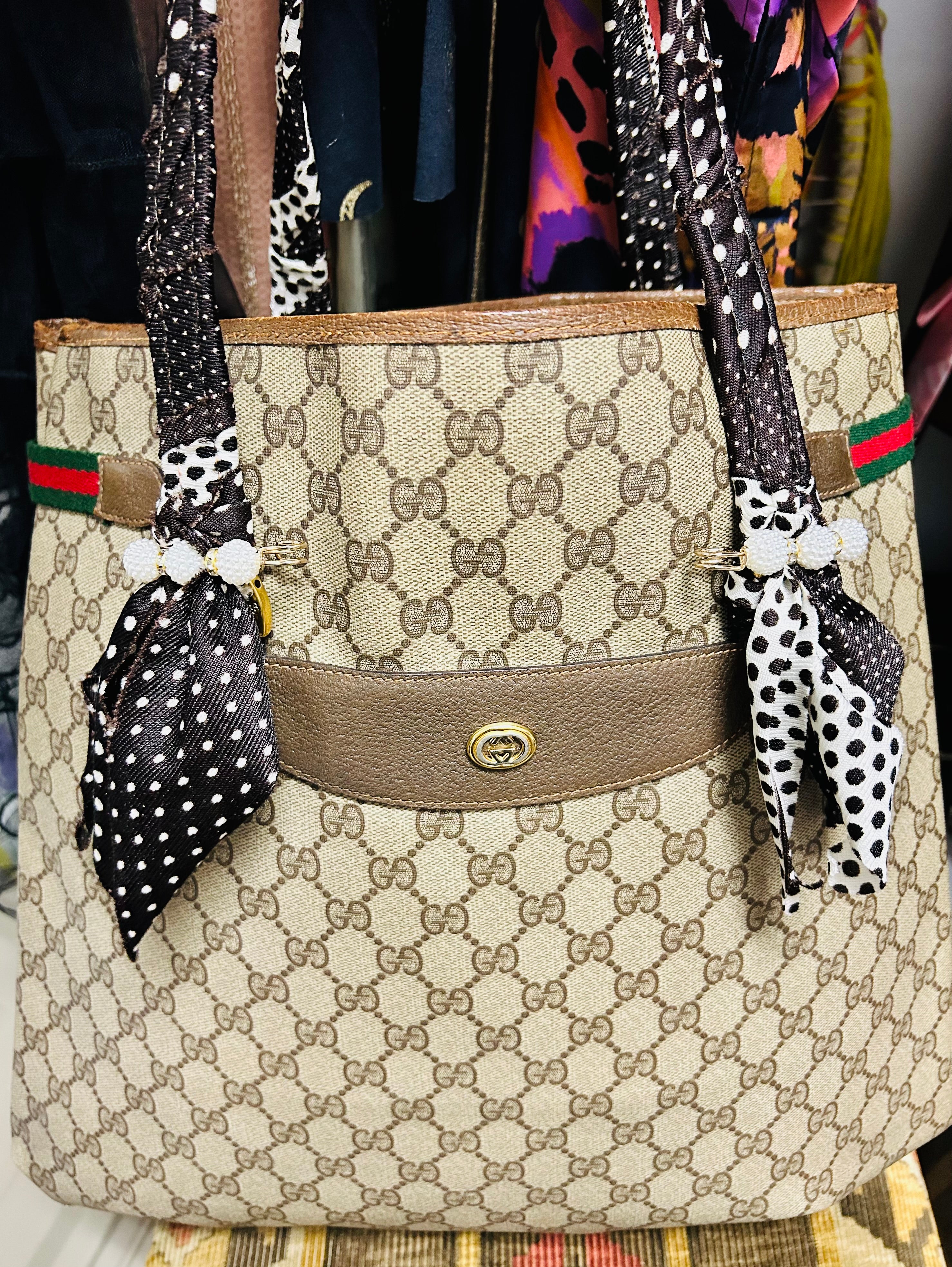 OOAK Authentic Vintage Dotted Handles Gucci Bag