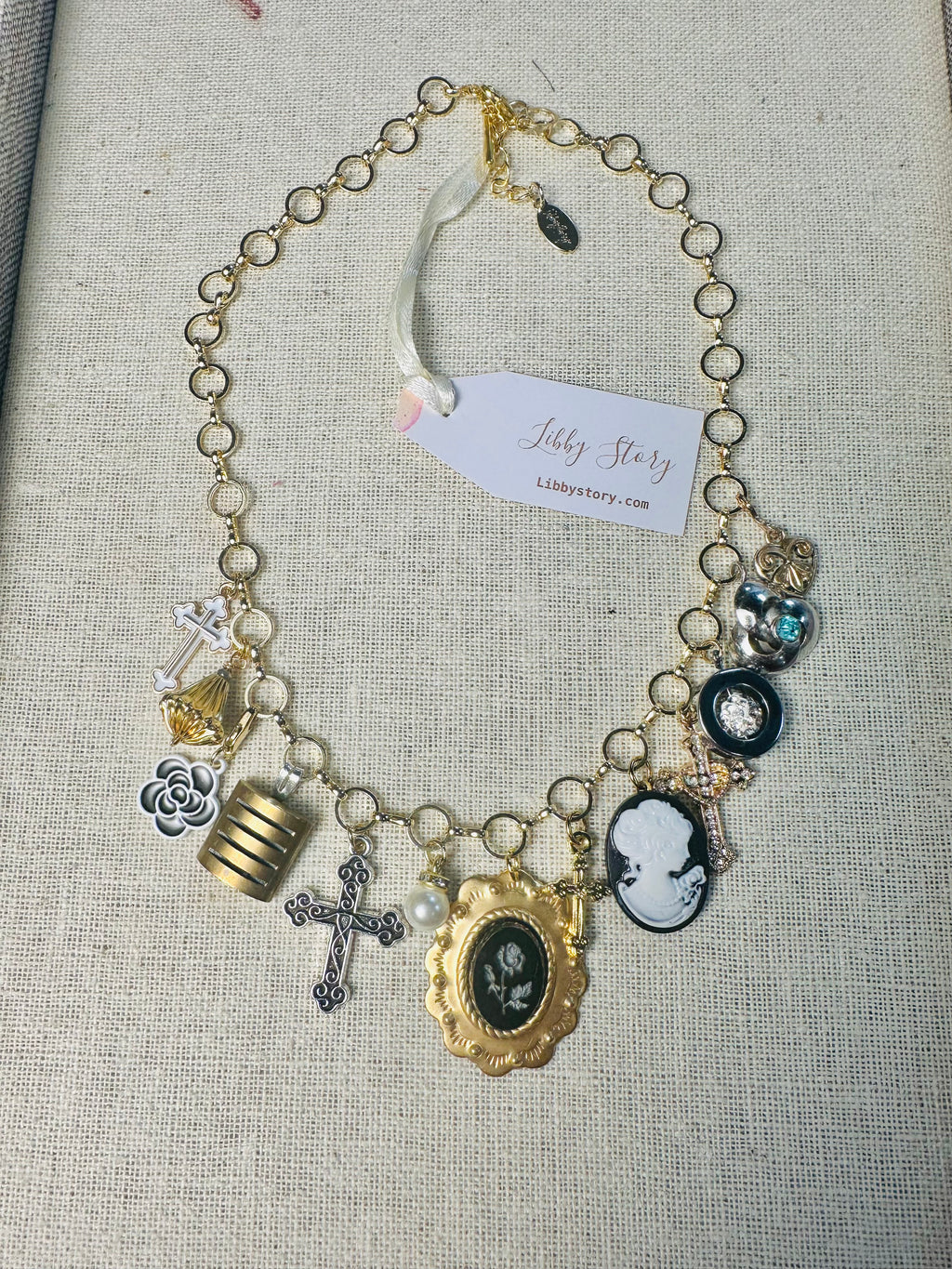 OOAK Cameo Charm Necklace