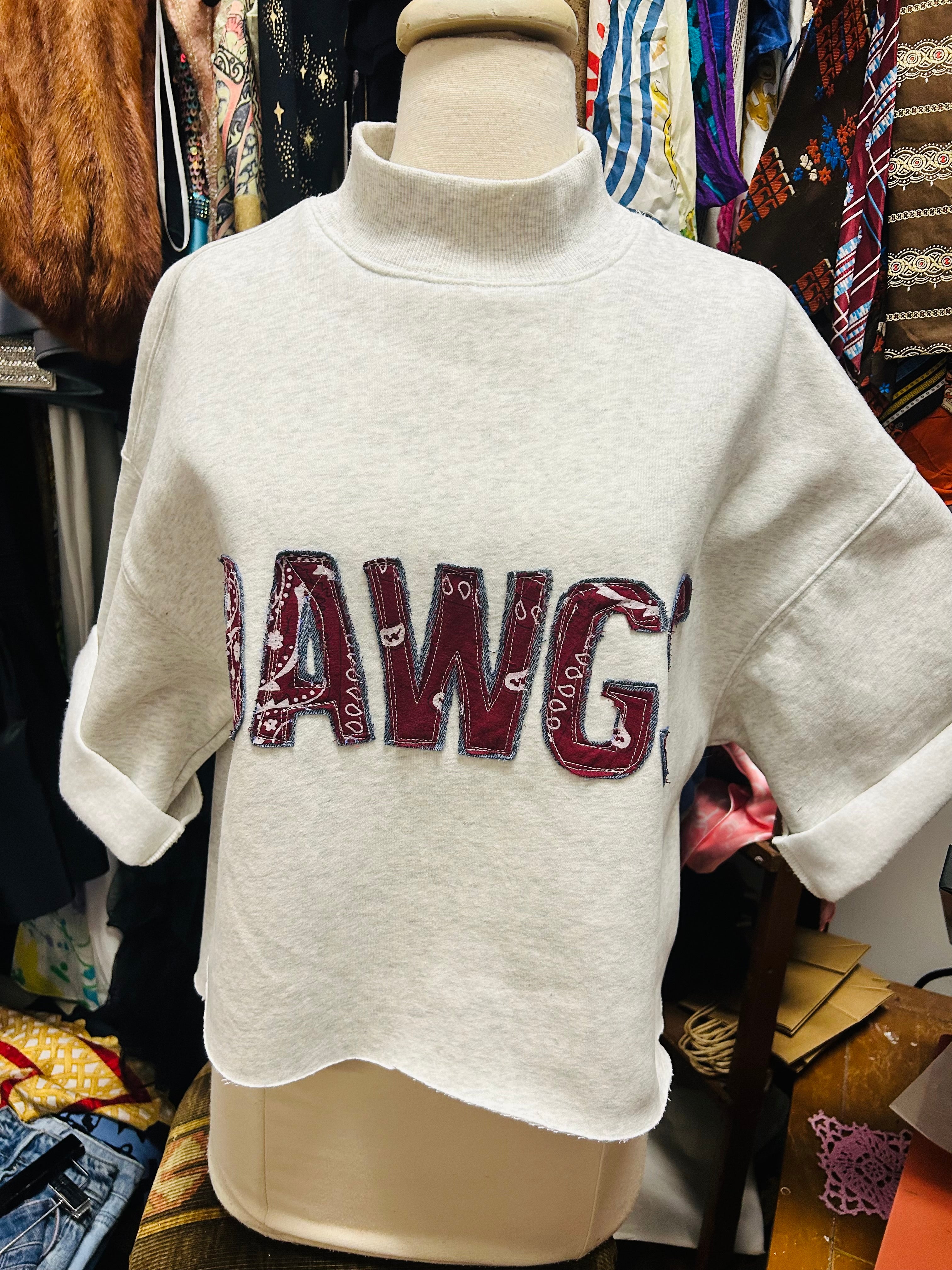 OOAK Dawgs Bandana Cropped Sweatshirt