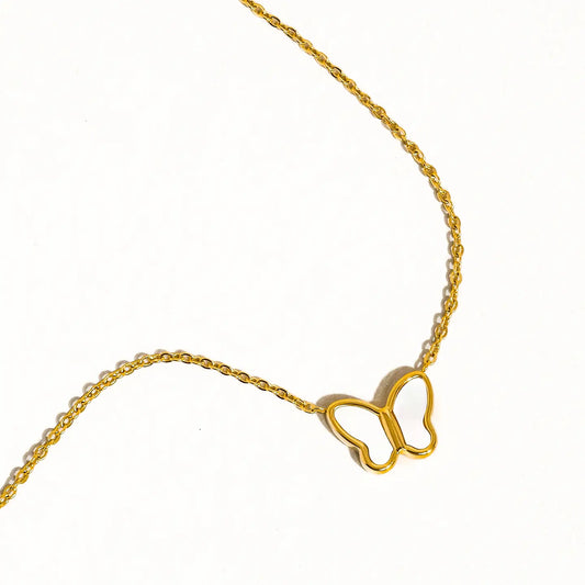 Sandy Petite Shell Butterfly Necklace