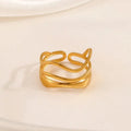 18K Stainless Steel Tarnish Free Abstract Ring