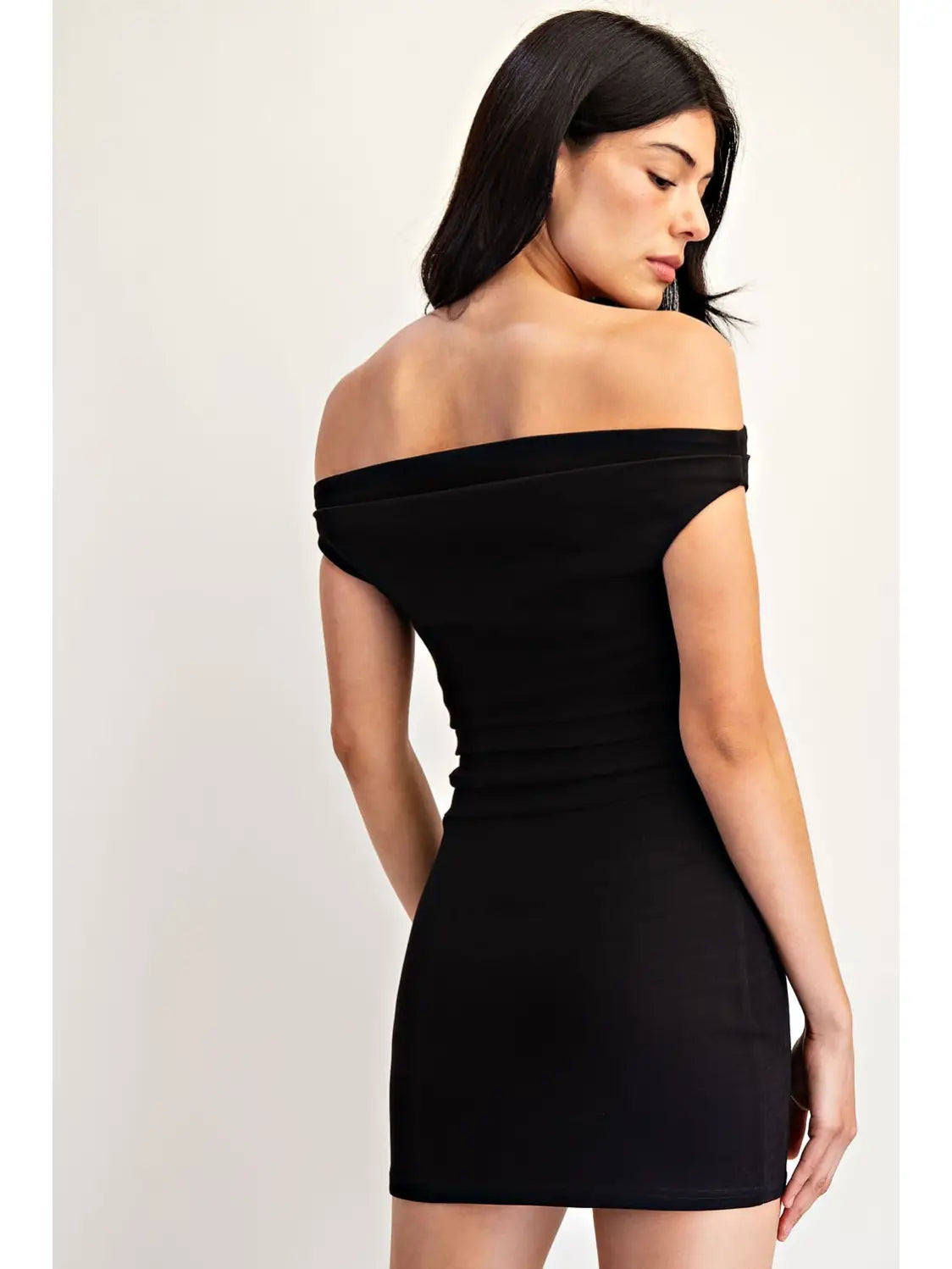 Off Shoulder Ruched Mini Bodycon Dress