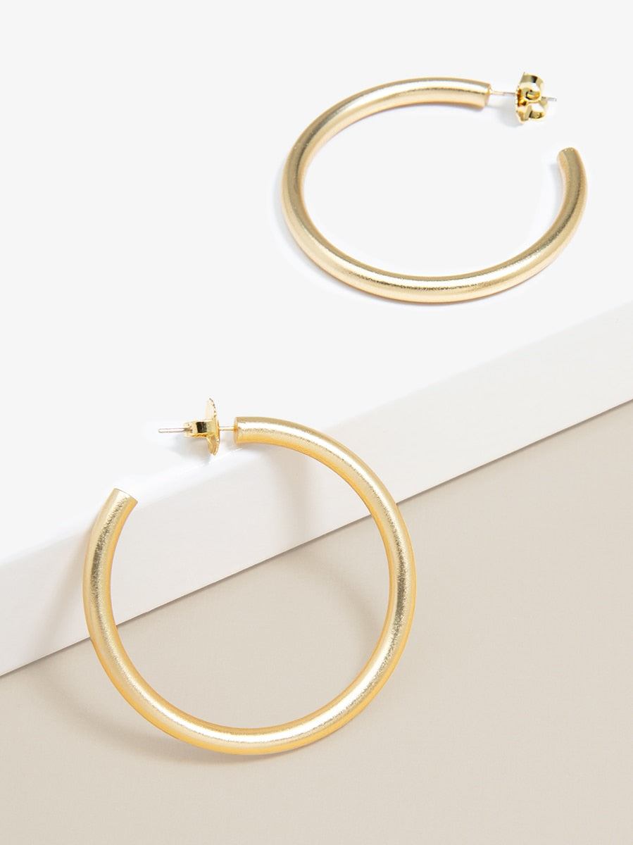 Zenzii Matte Finish Large Hoop Earring