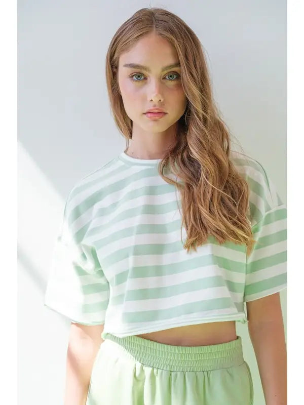 VIOLA STRIPE CROP TOP