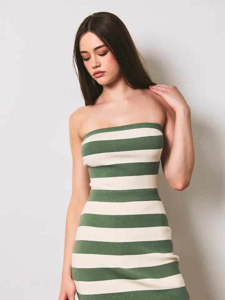 Sweater Tube Dress with Shorts