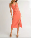 Sadie & Sage Roam Around Cutout Midi Dress