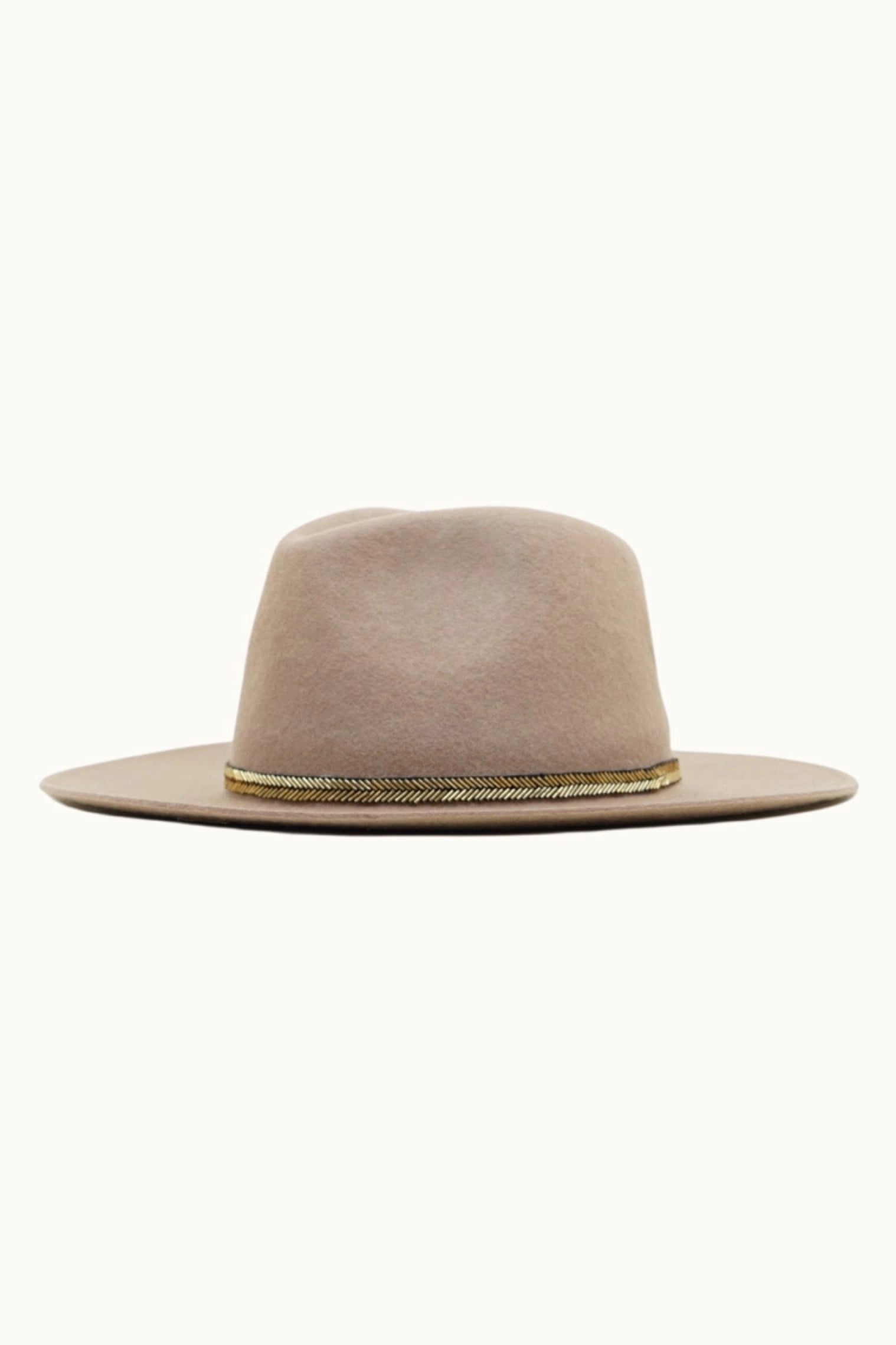 100%Wool Flexible Hat with Beaded Hat Band