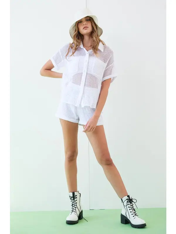 PARIS LOOSE KNIT SHORTS