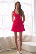 Pintuck Sweatheart Neck Sleeveless Dress