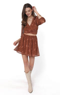Sadie and Sage Last Dance Plisse Swing Mini Skirt