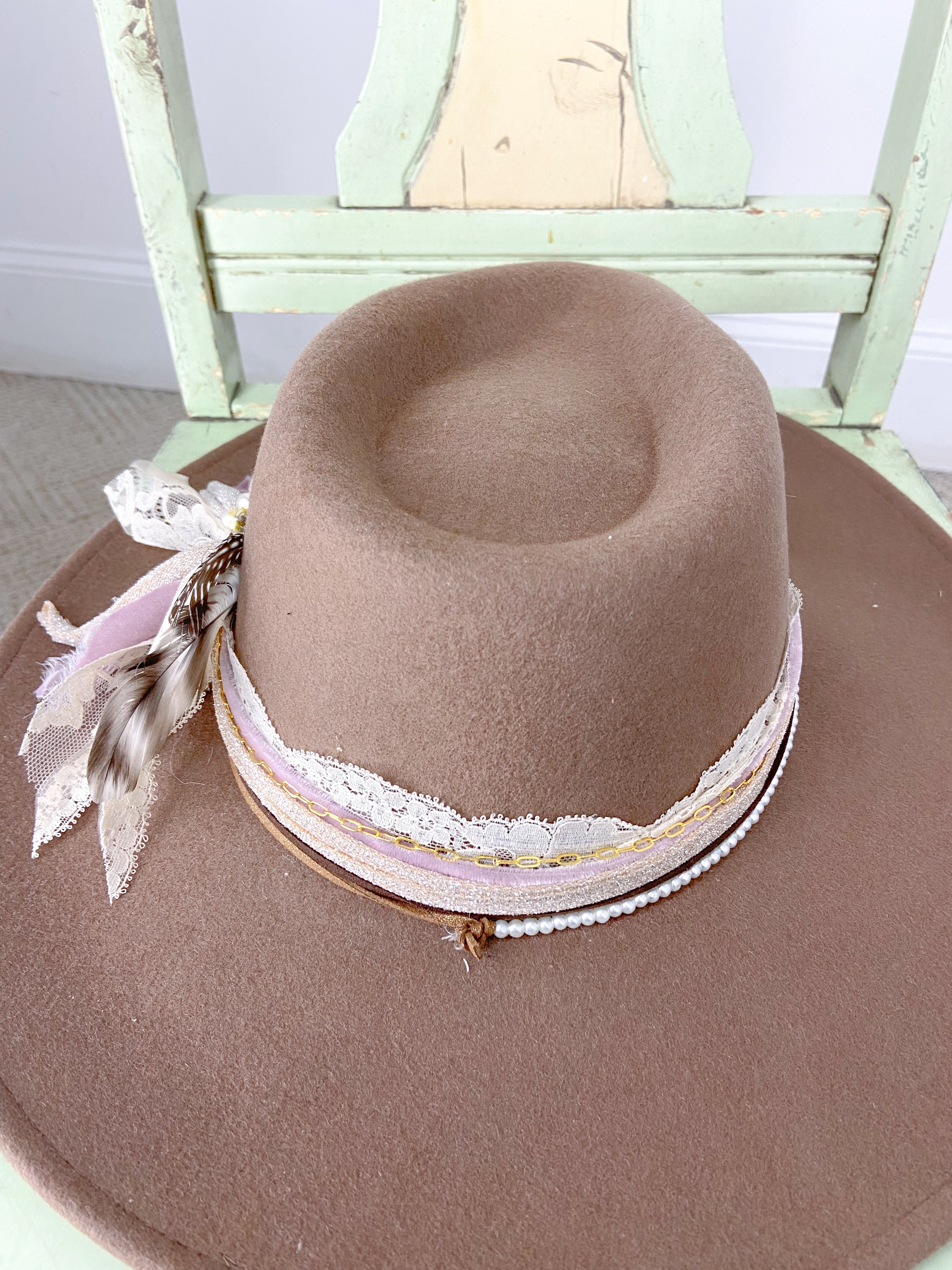OOAK Upcycled Peter Grimm 100% Wool Hat