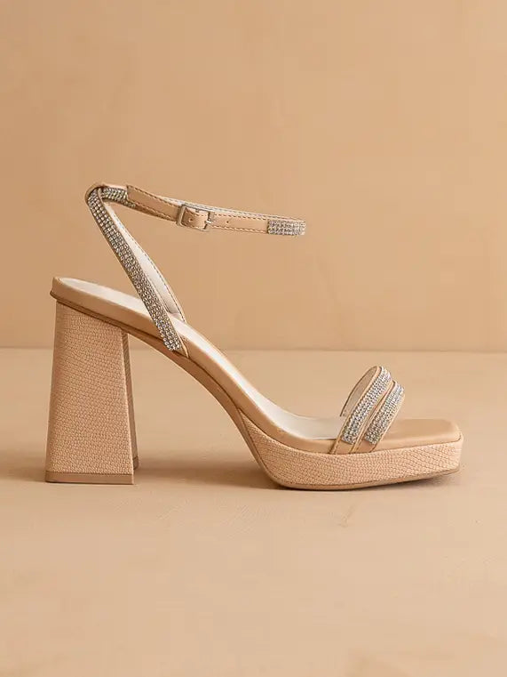 Suva Rhinestone and Reptile Print Strappy