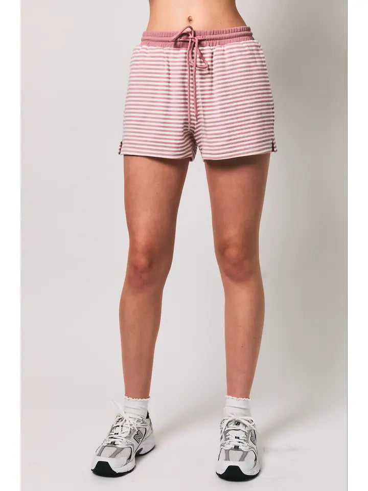 Mid Rise Stripe Shorts