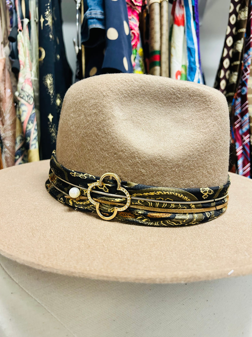 OOAK Tie & Watch Wool Hat