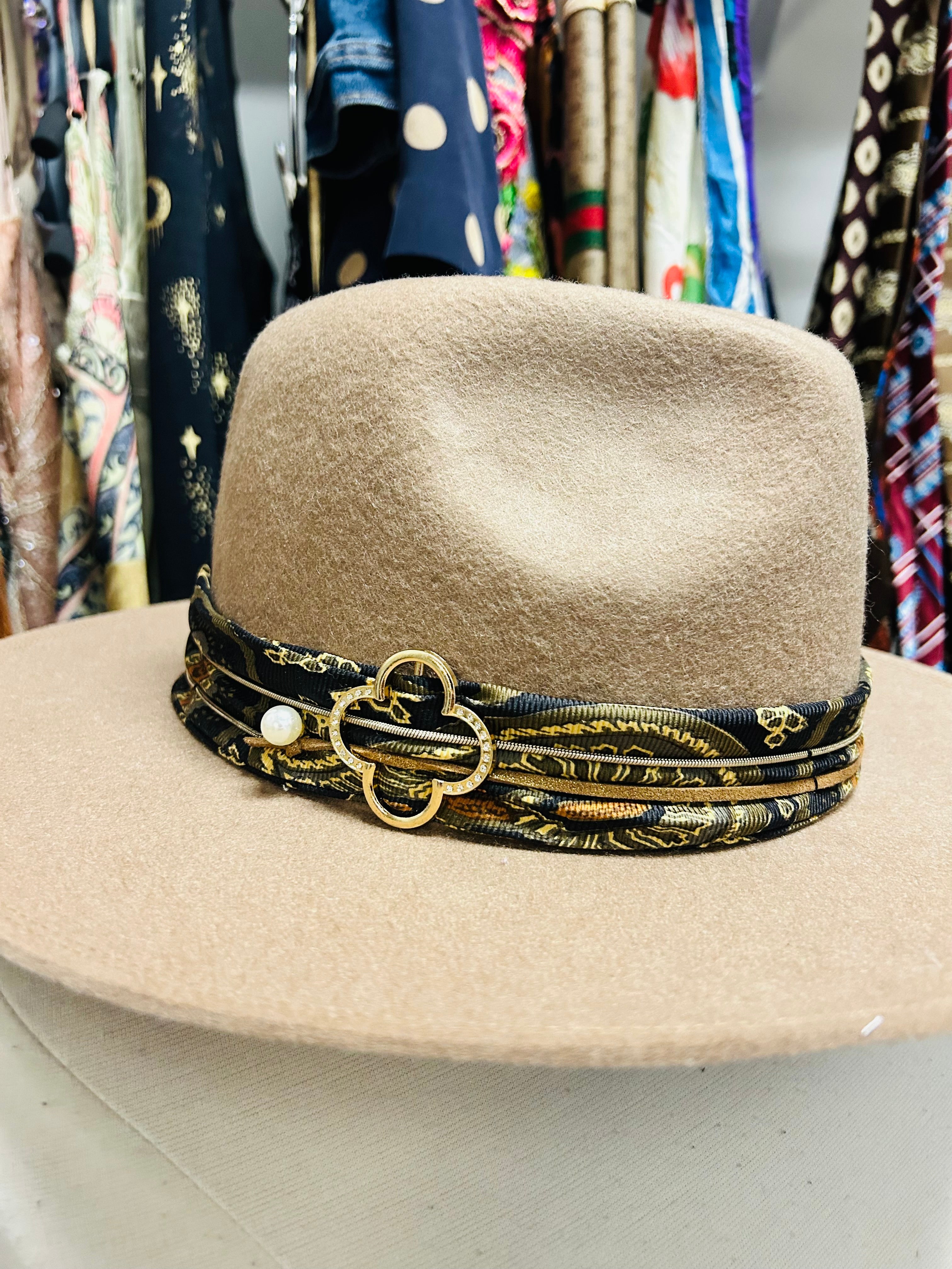 OOAK Tie & Watch Wool Hat