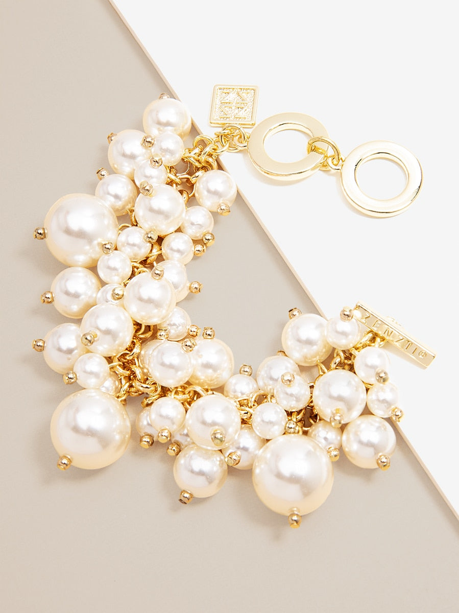 Zenzii Pearl Cluster Bracelet