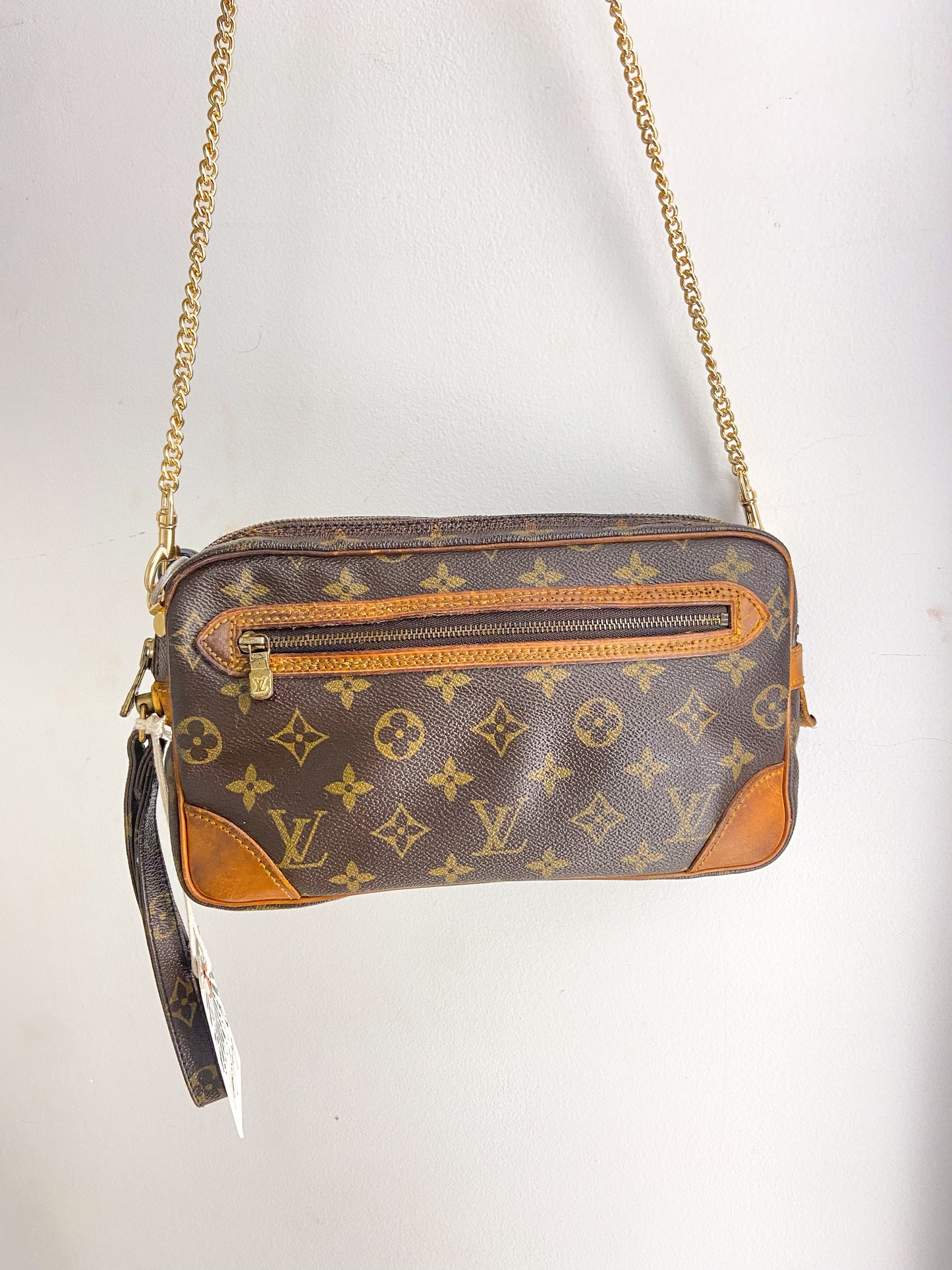 OOAK Vintage LV Clutch & Charm Chain