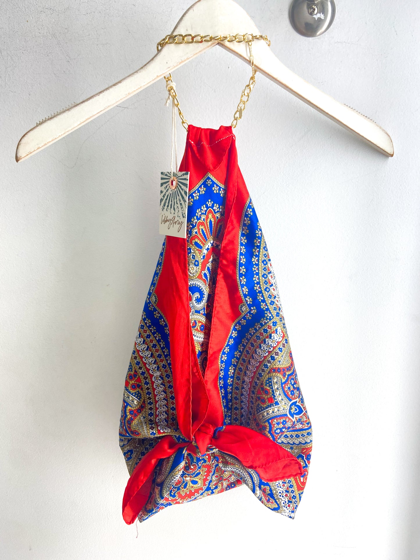 OOAK Vintage Paisley Scarf Top
