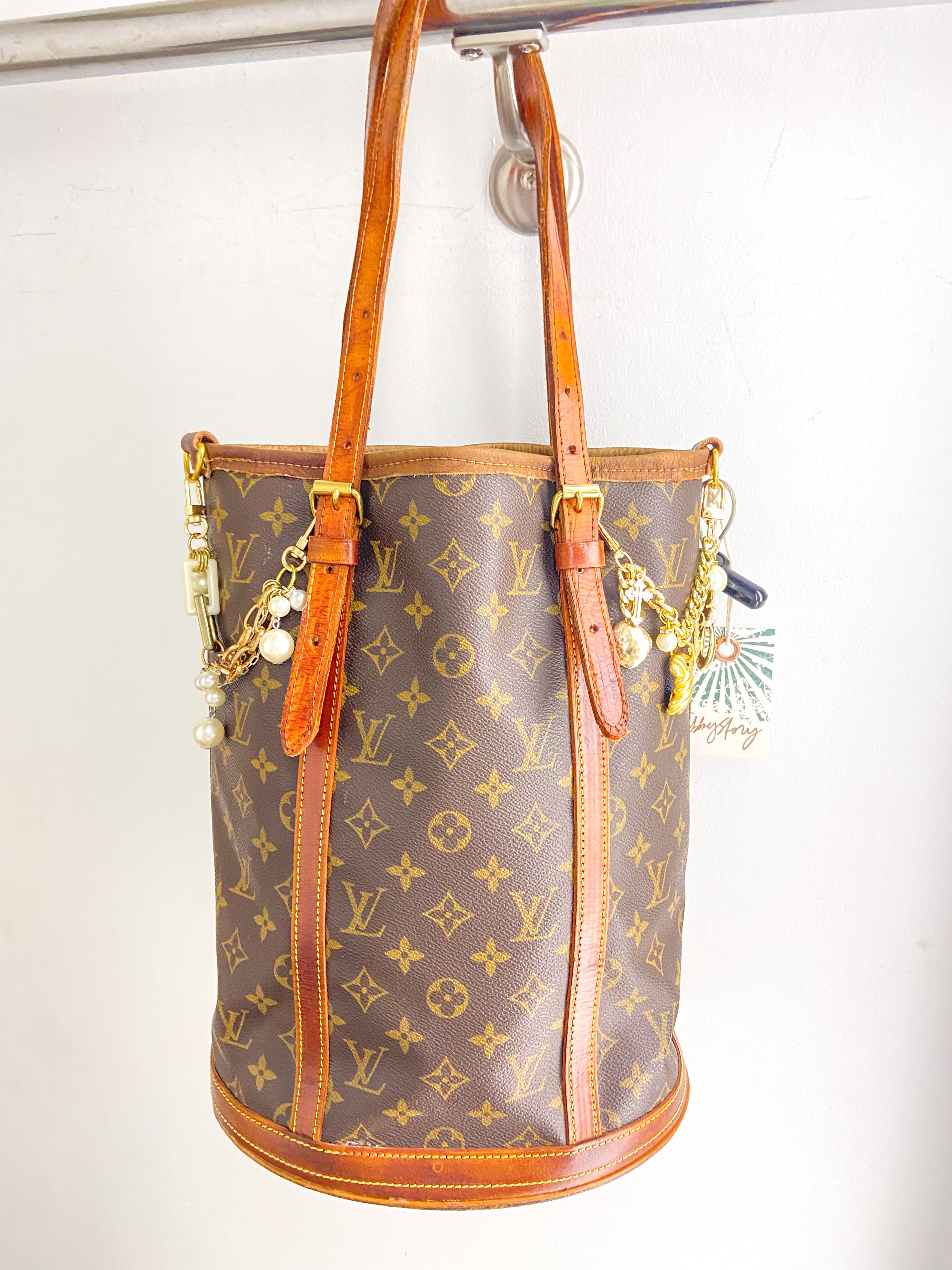 LS Upcycled Vintage LV Leather Lining Bag