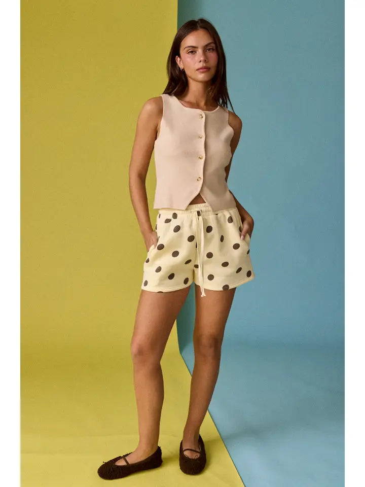 Audrey Sleeveless Button Up Top