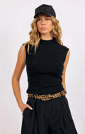 Sage the Label La Vie Sleeveless Mock Neck Knit Top