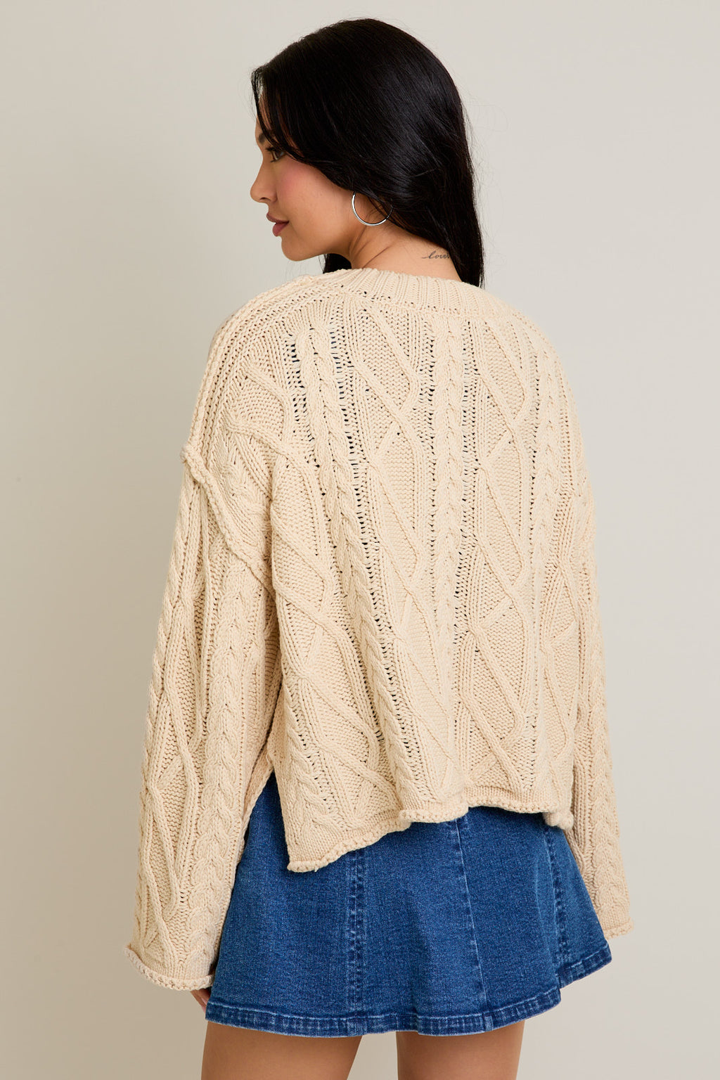 Oversized Cable Knit Sweater