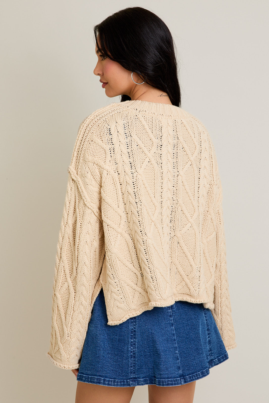 Oversized Cable Knit Sweater