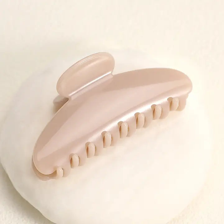Jelly Finish Solid Color Hair Claw Clip