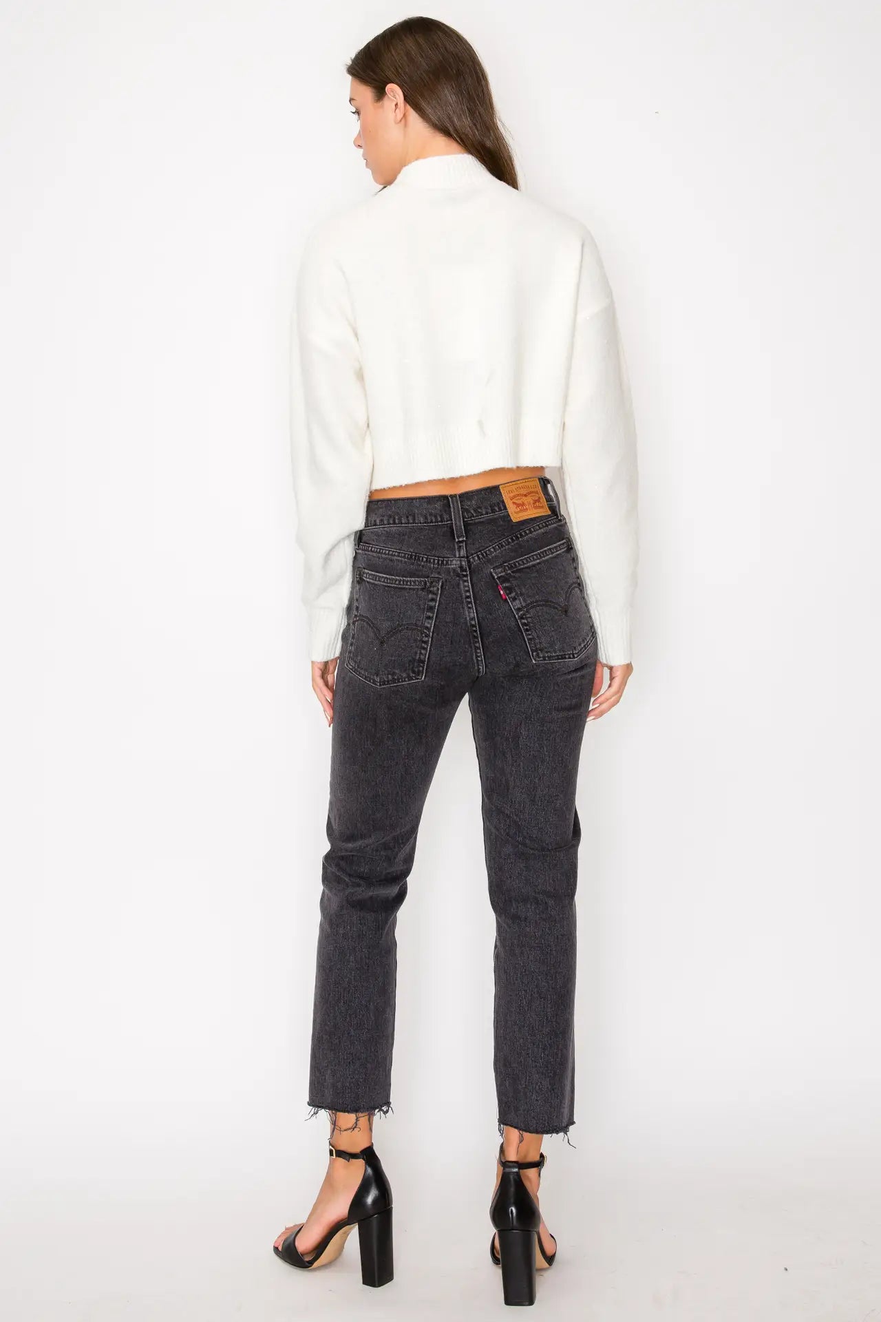 Embellished Mock Neck Sweater