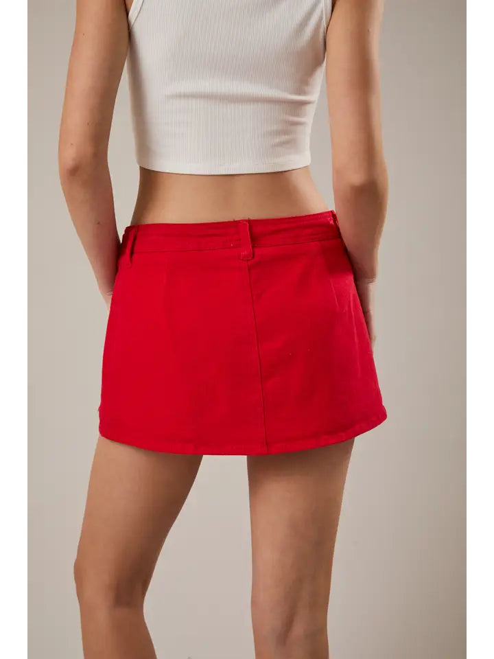 MID-RISE TWILL SKORT