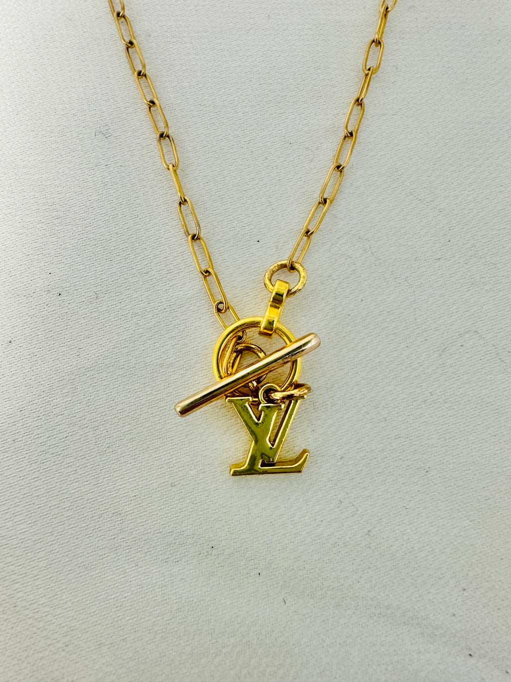 OOAK Genuine LV Zipper Pull Necklace