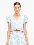 Natalia Blue Floral Top