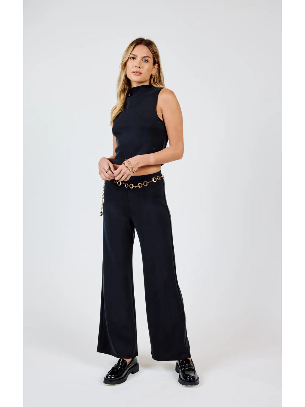 Sadie & Sage Hustle Knit Wide Leg Pant