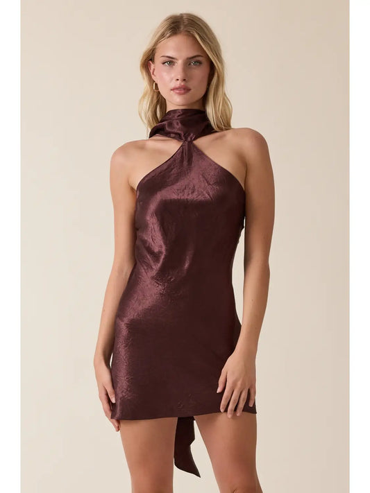STM Gleam Scarf Bias Cut Mini Dress