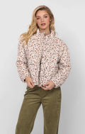 Sadie and Sage Just Looking Floral Cord Jacket